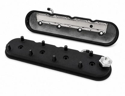 Granatelli Motor Sports LS Valve Cover with Integral Angled Coil Mounts Black Wrinkle Finish, 4.8, 5.3, 5.7, 6.0, 6.2, 7.0L, Pair - 640367