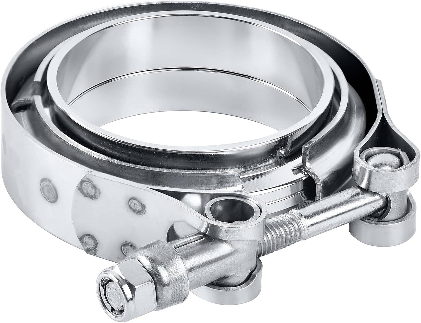 Granatelli 3.5" (89mm) Mild Steel Interlocking V-Band Clamp & Flange Kit – 308535-M