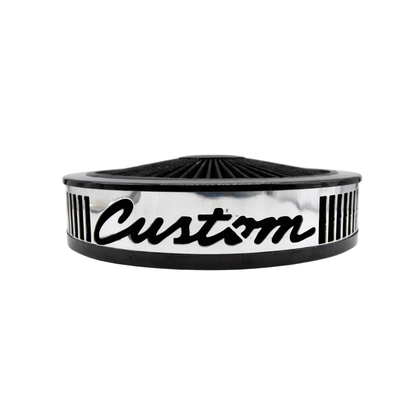 Granatelli Blingz Beauty Bandz SPECIAL ORDER 14-Inch x 3-Inch Grill Insert – Black Filter / Black Chrome Lip – 750000CBF