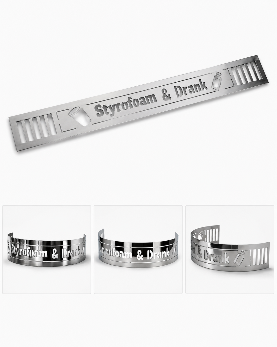Granatelli Blingz Beauty Bandz Custom Design 14" x 3" Polished Aluminum Air Cleaner Grill – 750000C