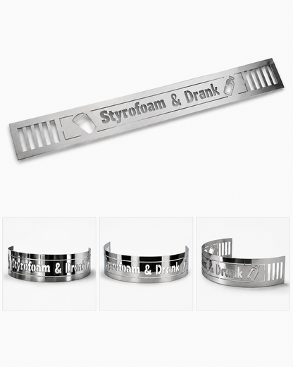 Granatelli Blingz Beauty Bandz Custom Design 14" x 3" Polished Aluminum Air Cleaner Grill – 750000C
