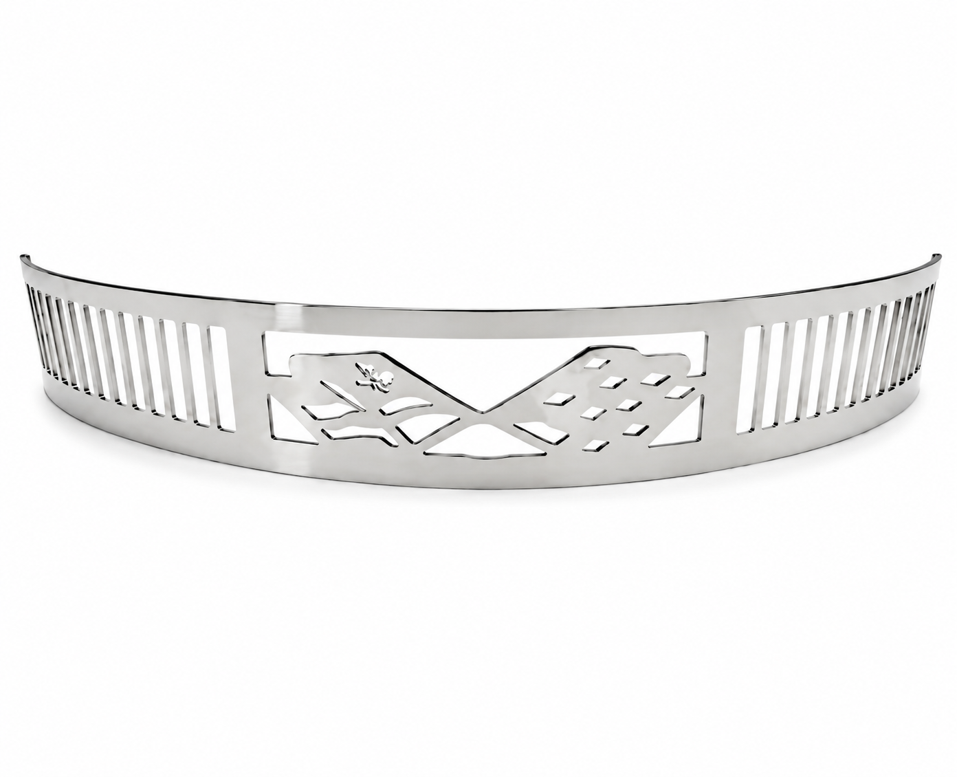 Blingz Beauty Bandz 14" x 3" Air Cleaner Grill – Checkered Flags - 750006
