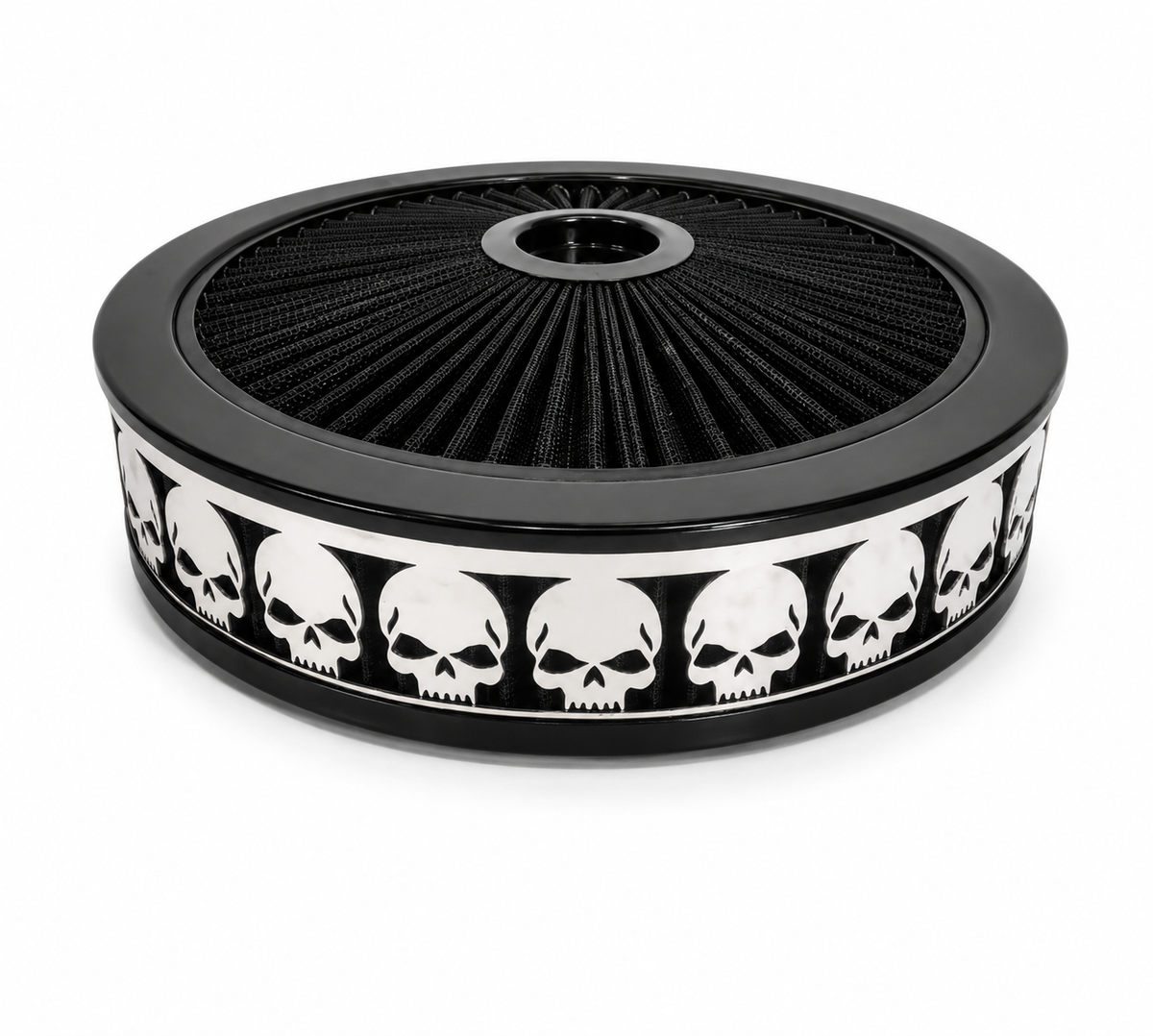 Granatelli Blingz Beauty Bandz Black Air Filter Assembly , Skullz 750014