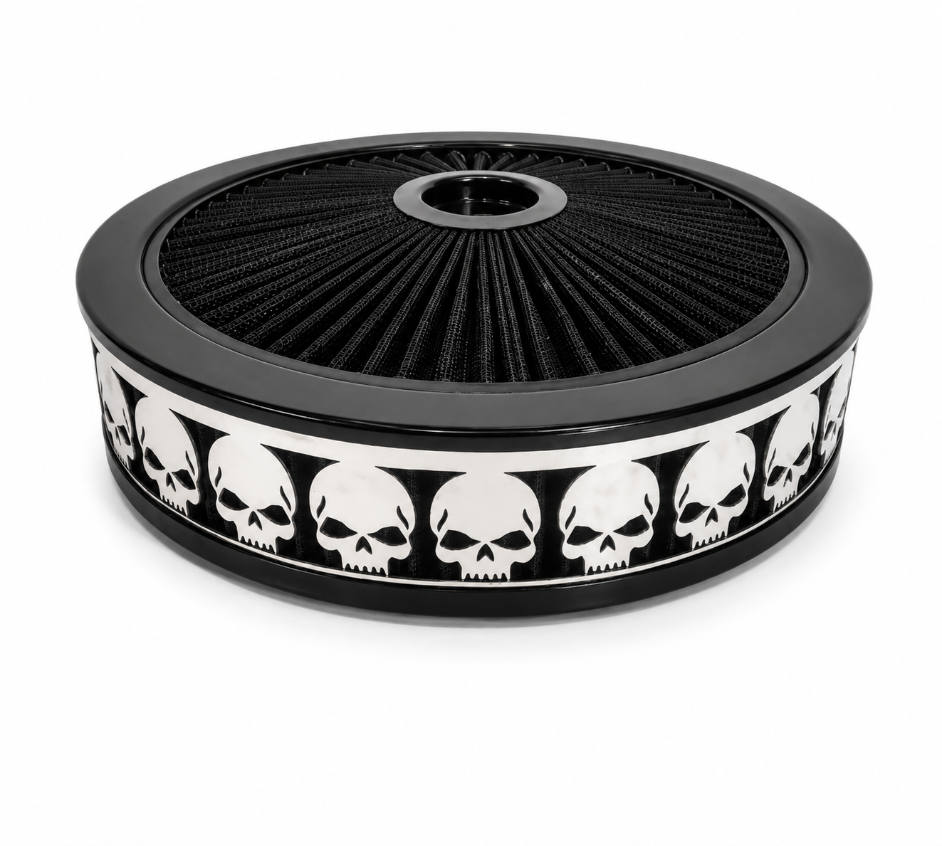 Granatelli Blingz Beauty Bandz Black Air Filter Assembly , Skullz 750014