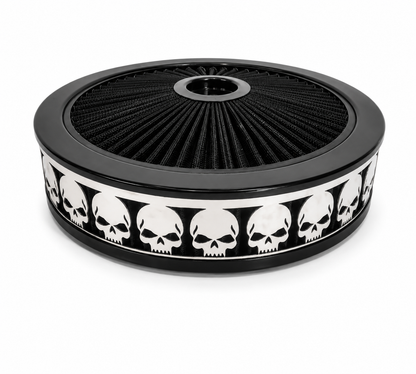 Granatelli Blingz Beauty Bandz Black Air Filter Assembly , Skullz 750014