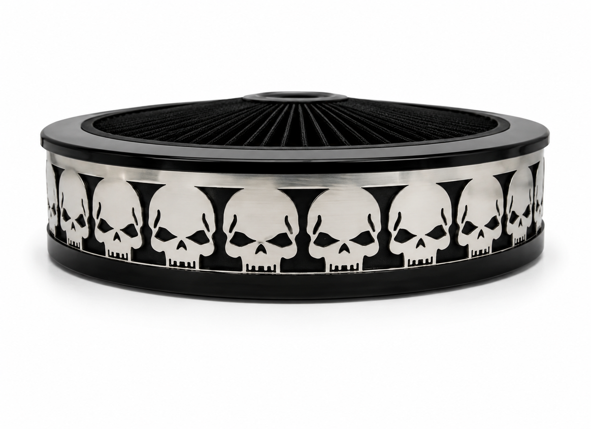 Granatelli Blingz Beauty Bandz Black Air Filter Assembly , Skullz 750014 product detail
