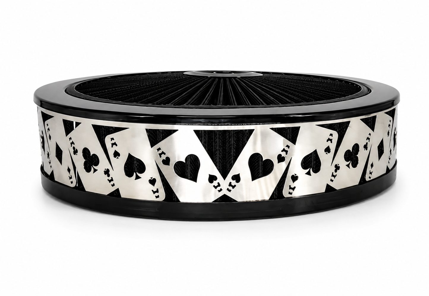 Granatelli Blingz Beauty Bandz Black Air Filter Assembly , Aces Wild 750015