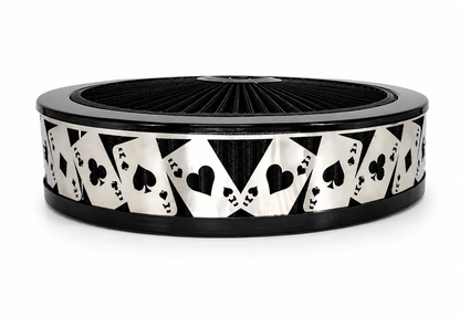 Granatelli Blingz Beauty Bandz Black Air Filter Assembly , Aces Wild 750015