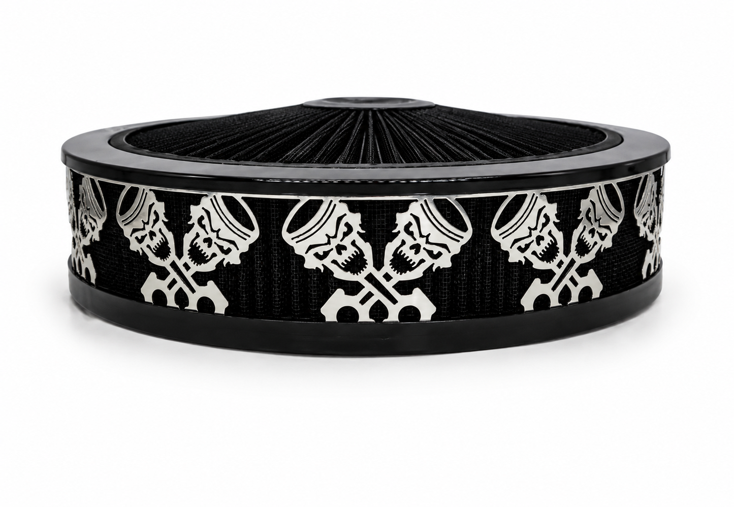 Granatelli Blingz Beauty Bandz Black Air Filter Assembly , Skullz and Rods 750017 product detail