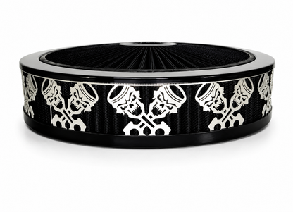 Granatelli Blingz Beauty Bandz Black Air Filter Assembly , Skullz and Rods 750017