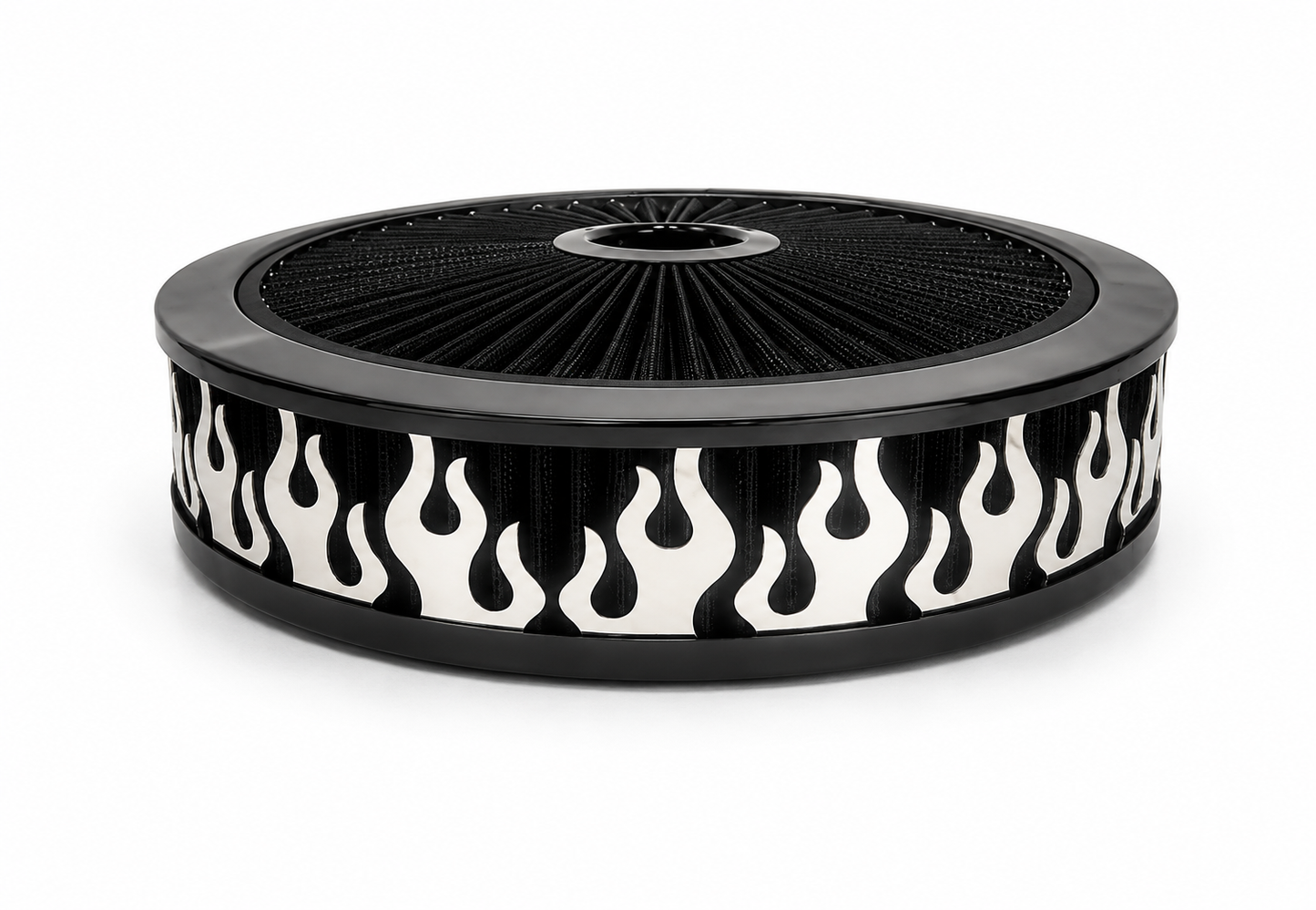 Granatelli Blingz Beauty Bandz Black Air Filter Assembly , Flames 750018