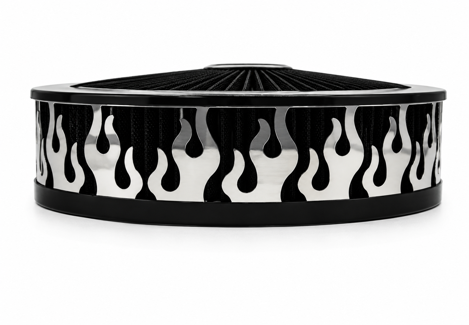 Granatelli Blingz Beauty Bandz Black Air Filter Assembly , Flames 750018 product detail
