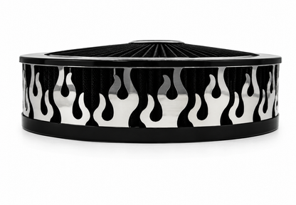 Granatelli Blingz Beauty Bandz Black Air Filter Assembly , Flames 750018 product detail