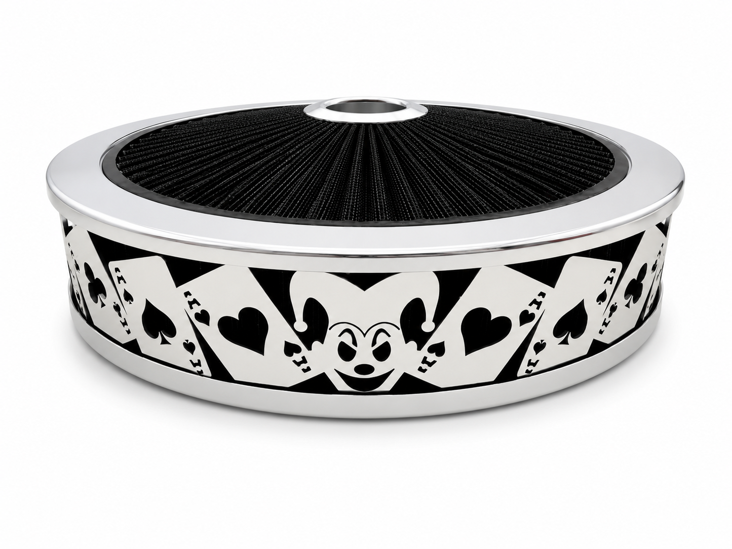 Granatelli Blingz Beauty Bandz Black And Chrome Air Filter Assembly , Jokers Wild 750029
