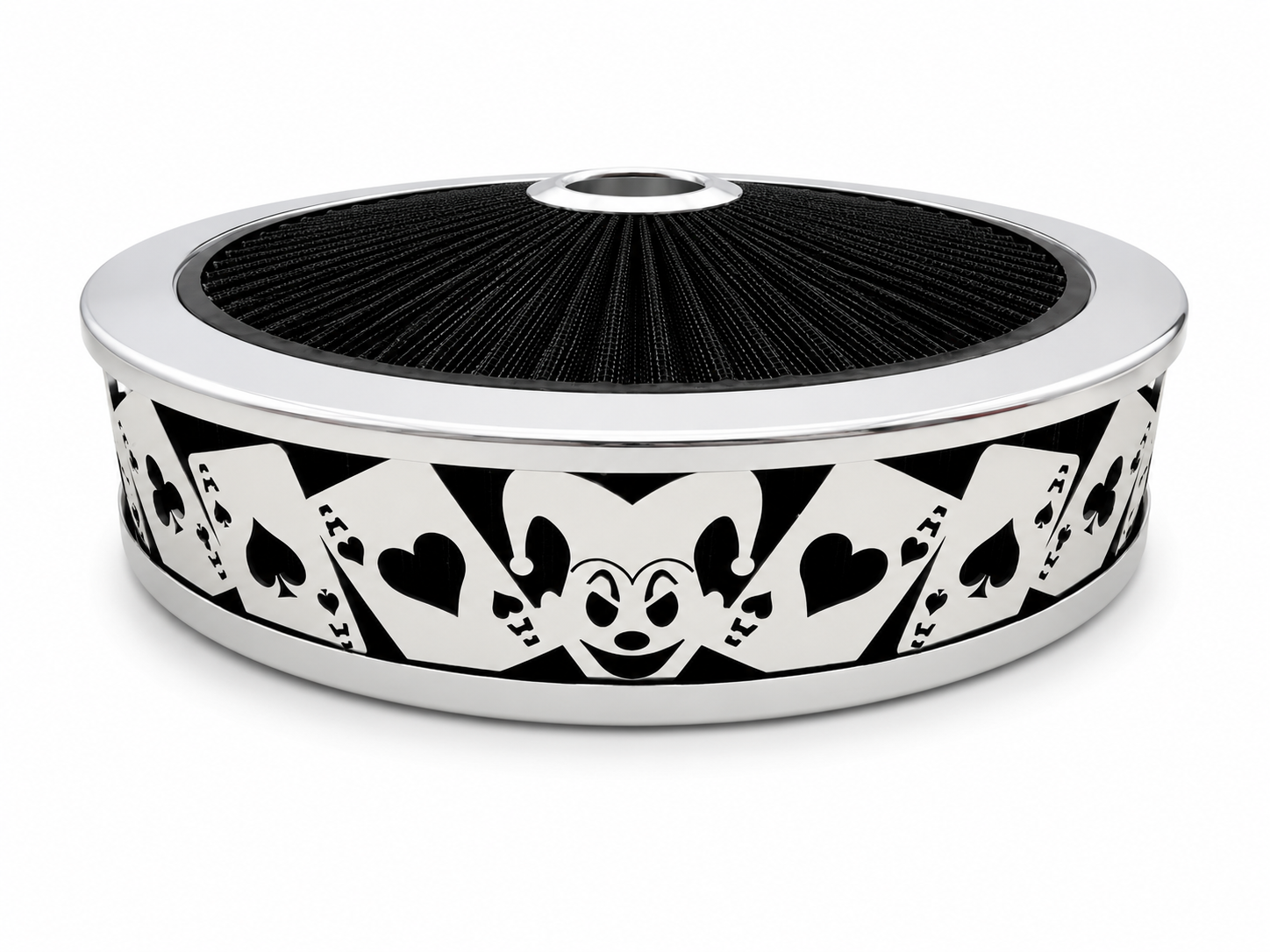 Granatelli Blingz Beauty Bandz Black And Chrome Air Filter Assembly , Jokers Wild 750029