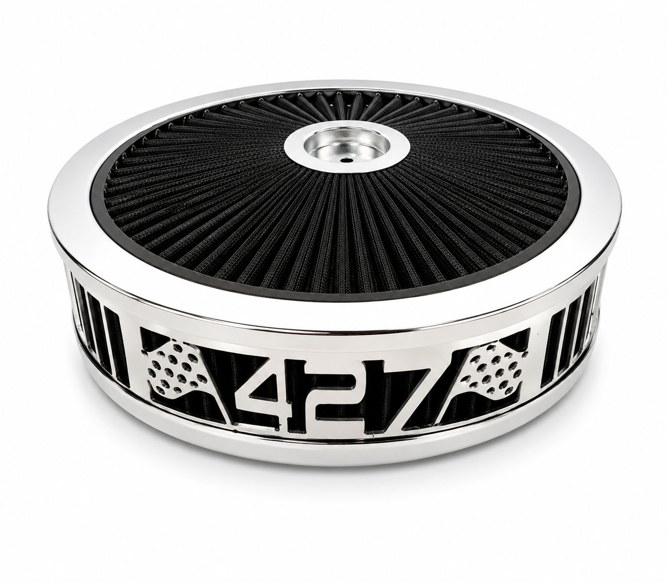 Granatelli Blingz Beauty Bandz Black and Chrome Air Filter Assembly , 427 750036