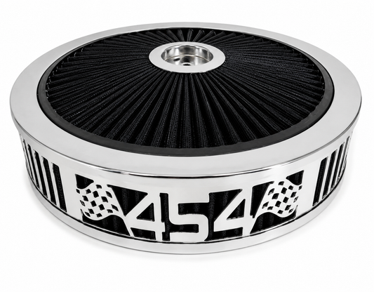 Granatelli Blingz Beauty Bandz Black & Chrome 454 Air Filter Assembly - 454 750037