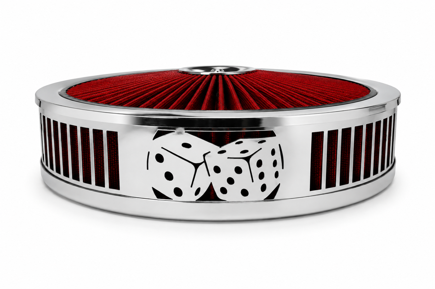 Granatelli Blingz Beauty Bandz Red and Chrome Air Filter Assembly , Craps 750039 product detail