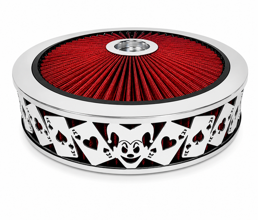 Granatelli Blingz Beauty Bandz Red and Chrome Air Filter Assembly , Jokers Wild 750042