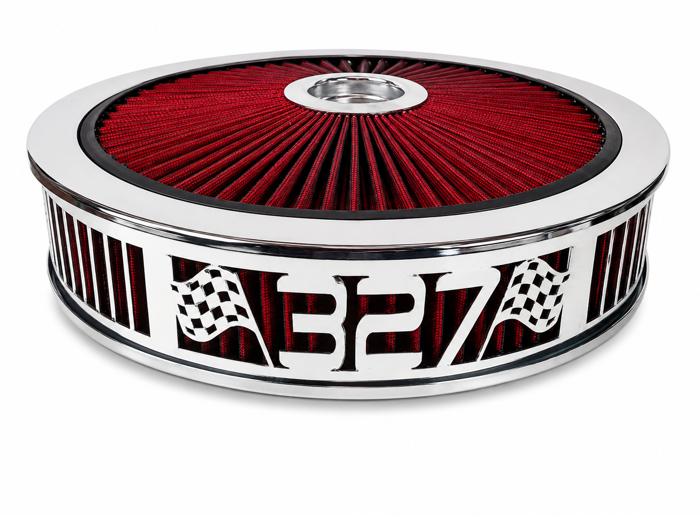 Granatelli Blingz Beauty Bandz Red and Chrome Air Filter Assembly , 327 750046