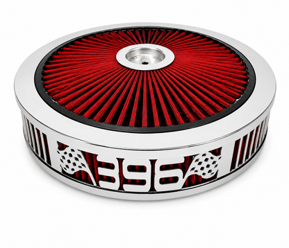 Granatelli Blingz Beauty Bandz Red and Chrome Air Filter Assembly , 396 750048