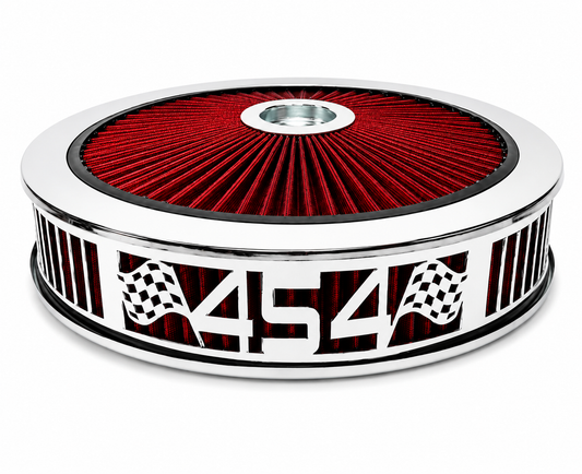Granatelli Blingz Beauty Bandz Red & Chrome Air Filter Assembly 750050