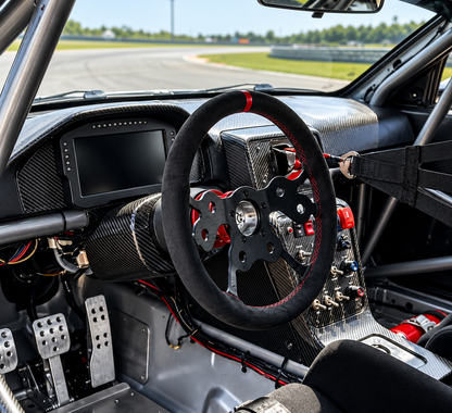 Granatelli 13.5" Drag Racing Steering Wheel, Drilled for 6 Push Buttons – 789465