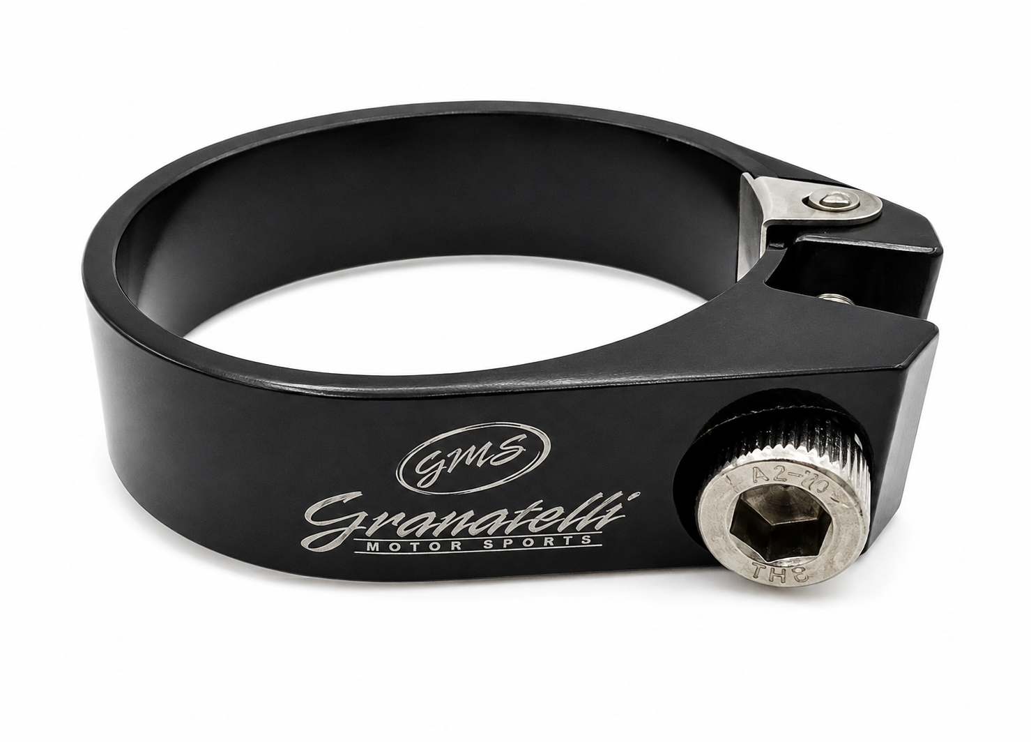 Granatelli black billet aluminum hose clamp 58-60mm 971200R