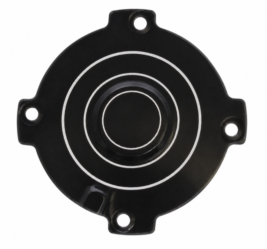 Granatelli black billet 3 ring concentric fan cover plate for SPAL fans