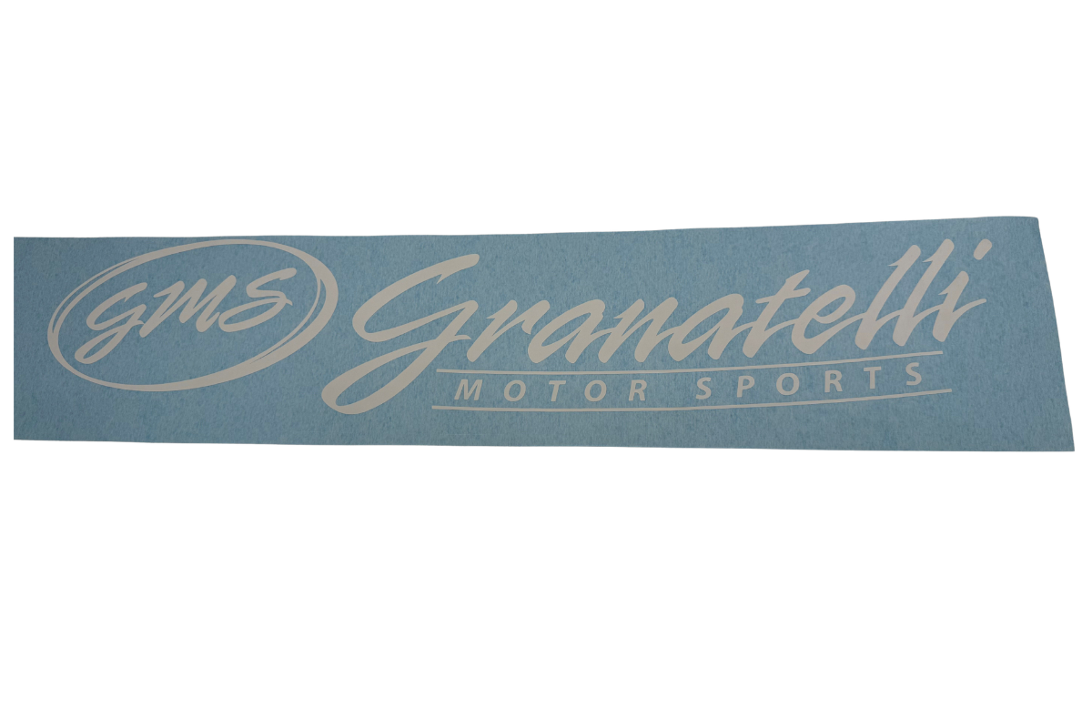 GMS WINDSHIELD BANNER- WHITE GLOSS - DEC-BANNER-W