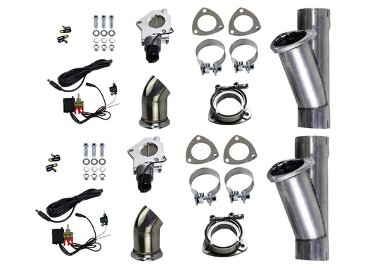 Granatelli Motor Sports Electronic Exhaust Cutout Kit 303525D - Mild Steel Slip-Fit - 2.50"