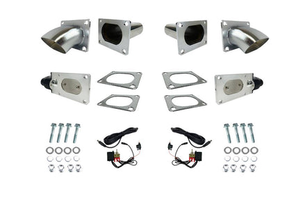 Granatelli Motor Sports Electronic Exhaust Oval Cutout Kit 313530D - Stainless Steel Weld-In