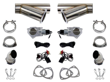 Granatelli Motor Sports Electronic Exhaust Cutout Kit 307525K - Stainless Steel Weld-In - 2.50"