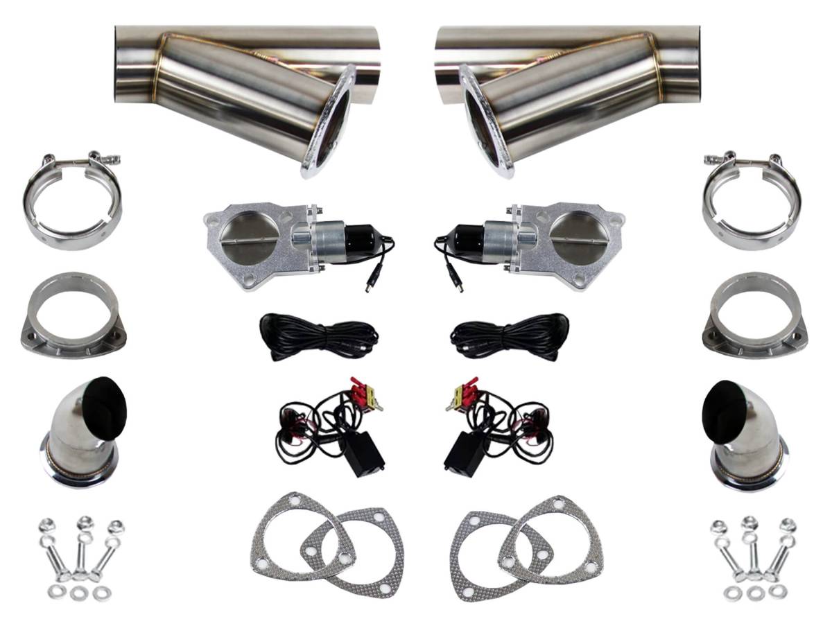 Granatelli Motor Sports Electronic Exhaust Cutout Kit 307540K - Stainless Steel Weld-In - 4.00"