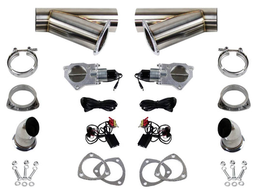 Granatelli Motor Sports Electronic Exhaust Cutout Kit 307540K - Stainless Steel Weld-In - 4.00"