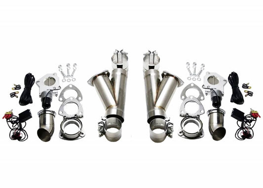 Granatelli Motor Sports Dual Electronic Exhaust Cutout Kit 302540K - Stainless Steel Slip-Fit- 4.00"
