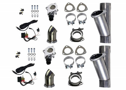 Granatelli Motor Sports Electronic Exhaust Cutout Kit 303530D - Mild Steel Slip-Fit - 3.00"