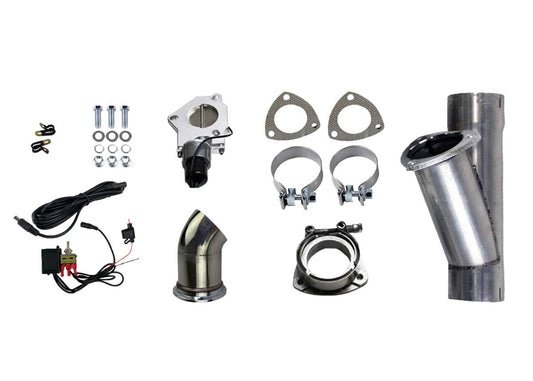 Granatelli Motor Sports Electronic Exhaust Cutout Kit 303540 - Mild Steel Slip-Fit -4.00" inch