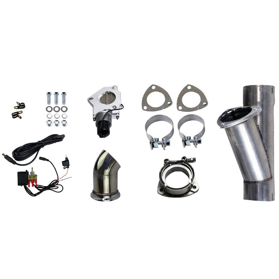 Granatelli Motor Sports Electronic Exhaust Cutout Kit 303525 - Mild Steel Slip-Fit - 2.50"