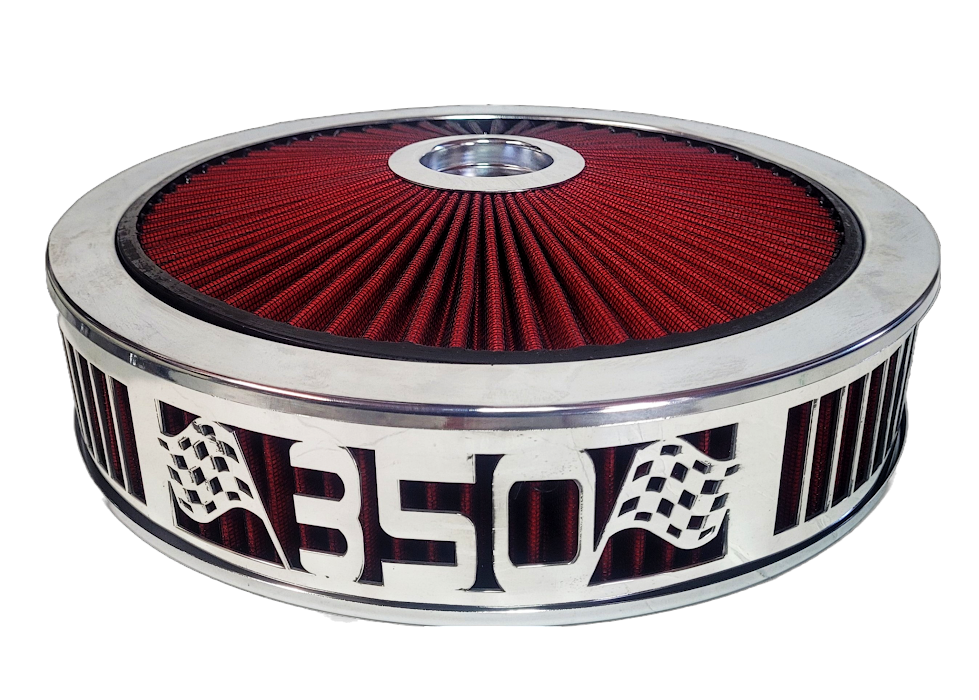 Blingz Beauty Bandz Red and Chrome Air Filter Assembly , 350