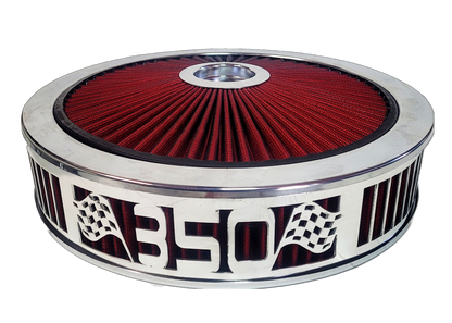 Blingz Beauty Bandz Red and Chrome Air Filter Assembly , 350