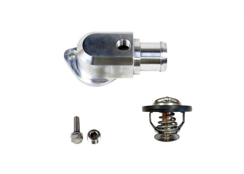 Granatelli Motor Sports  Black Billet Thermostat Housing with Thermostat 430160