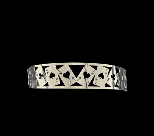 Blingz Beauty Bandz, 14" Diameter, 3" Tall Air Cleaner Grill - Aces Wild