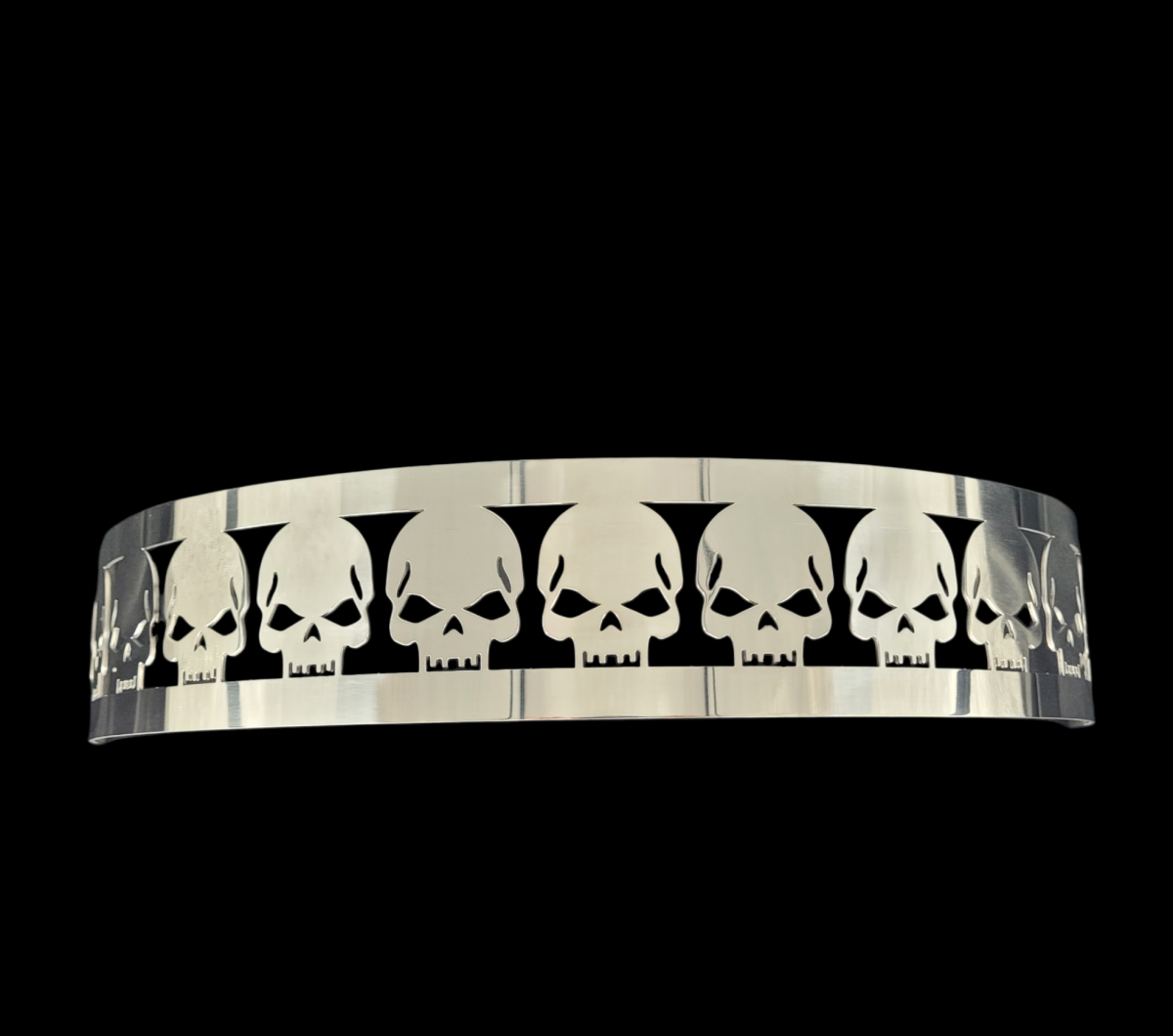 Blingz Beauty Bandz, 14" Diameter, 3" Tall Air Cleaner Grill - Skulls