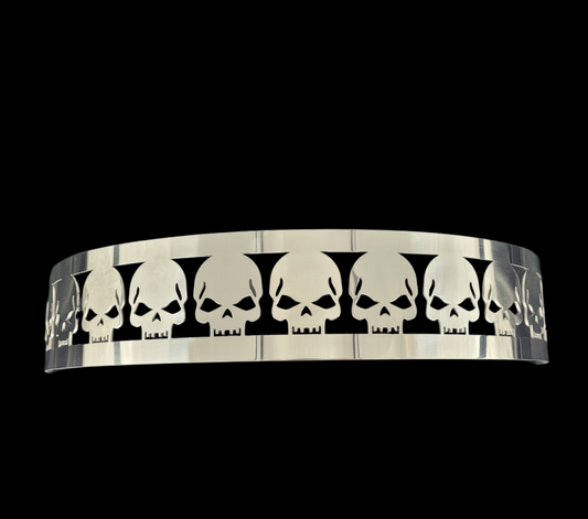 Blingz Beauty Bandz, 14" Diameter, 3" Tall Air Cleaner Grill - Skulls