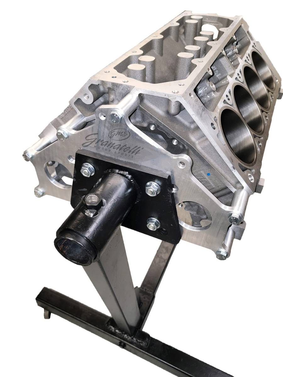 Granatelli Motor Sports Engine Stand Adapter Plate, Billet Aluminum, Chevrolet. SBC, BBC, LT, LS & Duramax