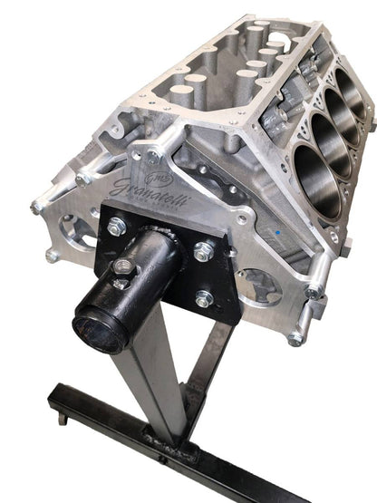 Granatelli Motor Sports Engine Stand Adapter Plate, Billet Aluminum, Chevrolet. SBC, BBC, LT, LS & Duramax