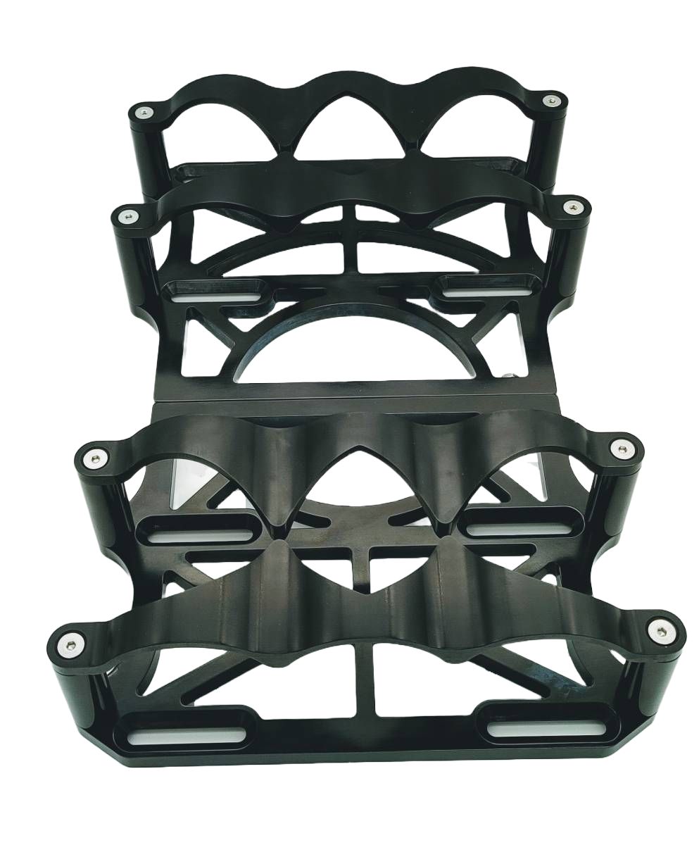 Granatelli Motor Sports (2) 6 Volt OPTIMA Battery Tray SET Black