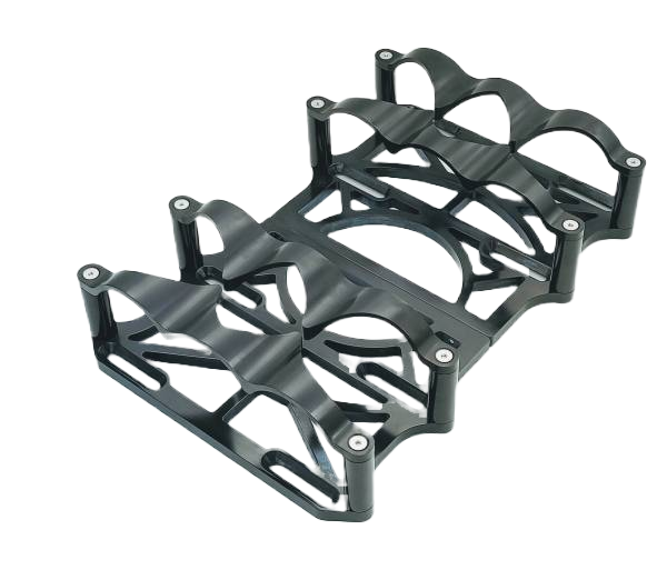 Granatelli Motor Sports (2) 6 Volt OPTIMA Battery Tray SET Black