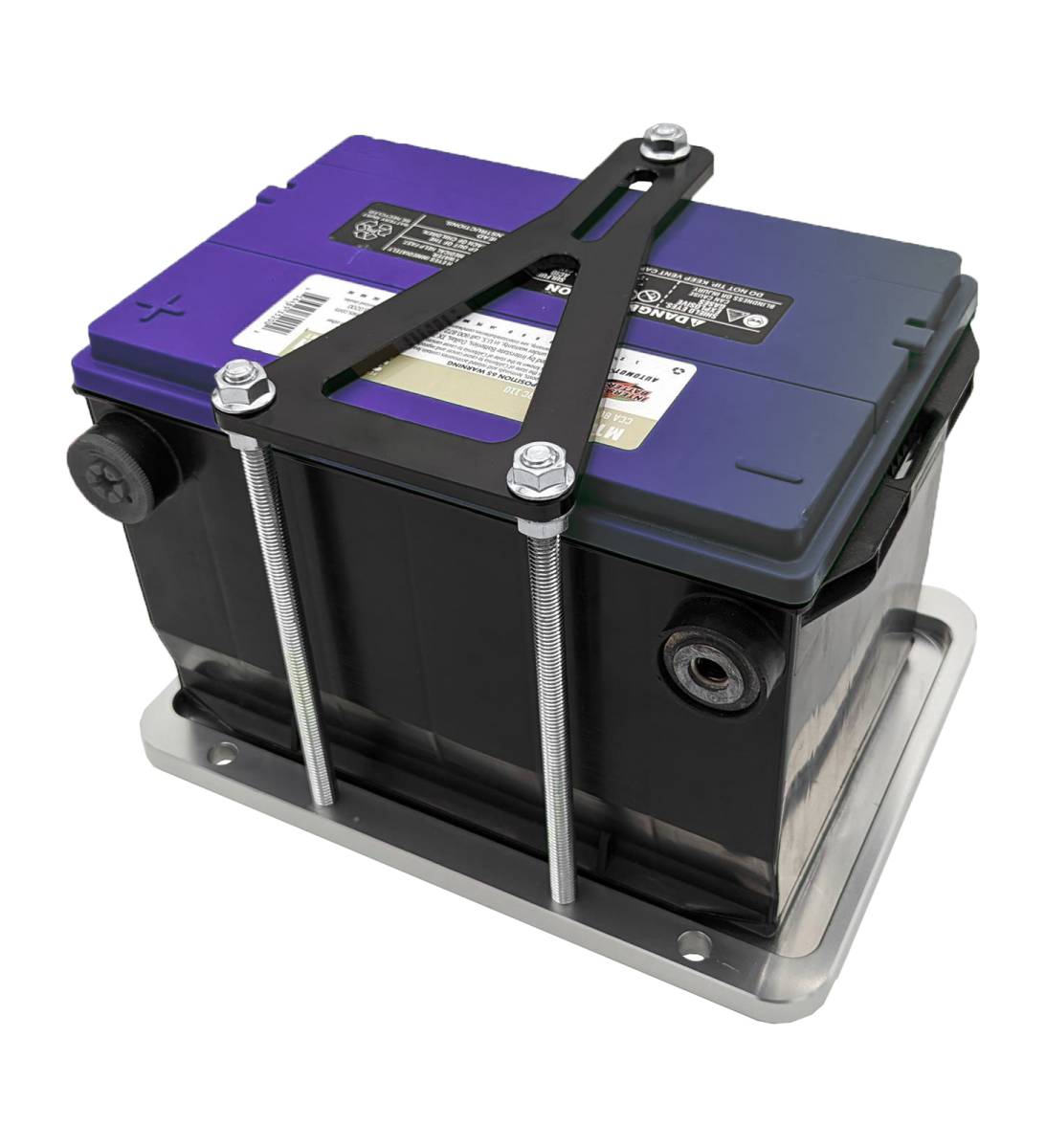 Granatelli Billet 12 V Battery Tray • Sleek, Secure, Race‑Ready